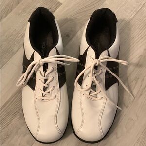 White and Brown Golf Shoes